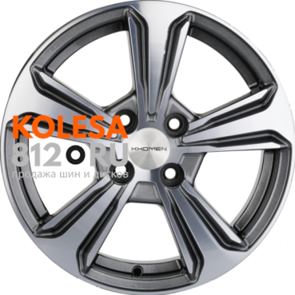 Khomen Wheels KHW1502 6 R15 PCD:4/100 ET:50 DIA:60.1 G-Silver-FP