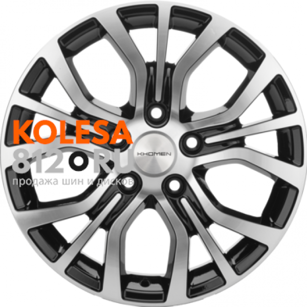 Khomen Wheels KHW1608 6.5 R16 PCD:5/114.3 ET:38 DIA:67.1 Black-FP