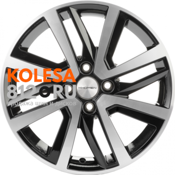 Khomen Wheels KHW1609 6 R16 PCD:4/100 ET:50 DIA:60.1 Black-FP