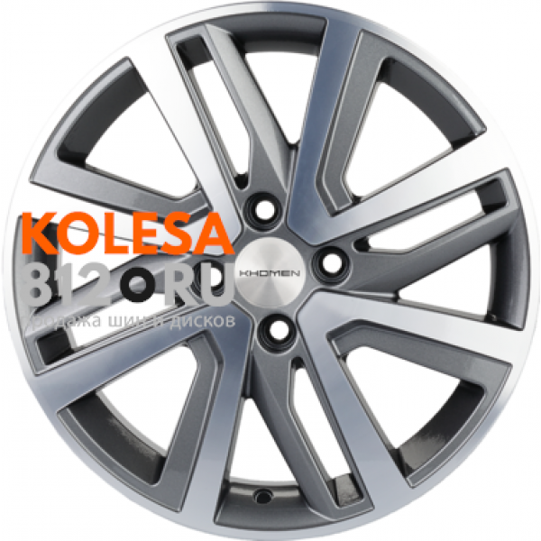 Khomen Wheels KHW1609 6 R16 PCD:4/100 ET:41 DIA:60.1 Gray-FP