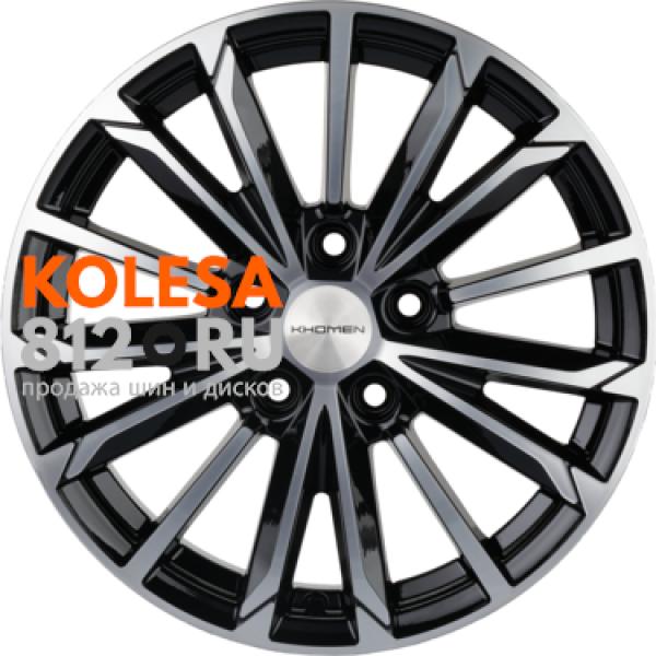 Khomen Wheels KHW1611 6.5 R16 PCD:5/112 ET:39.5 DIA:66.6 Black-FP