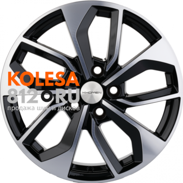 Khomen Wheels KHW1703 (A4) 7 R17 PCD:5/112 ET:46 DIA:66.6 Black-FP