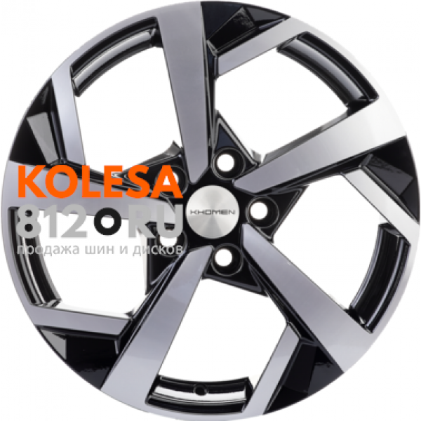 Khomen Wheels KHW1712 (Octavia) 7 R17 PCD:5/112 ET:49 DIA:57.1 Black-FP