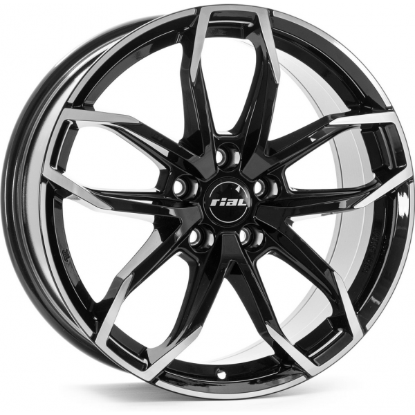 Rial Lucca 7.5 R17 PCD:5/100 ET:45 DIA:57.1 diamond black front polished